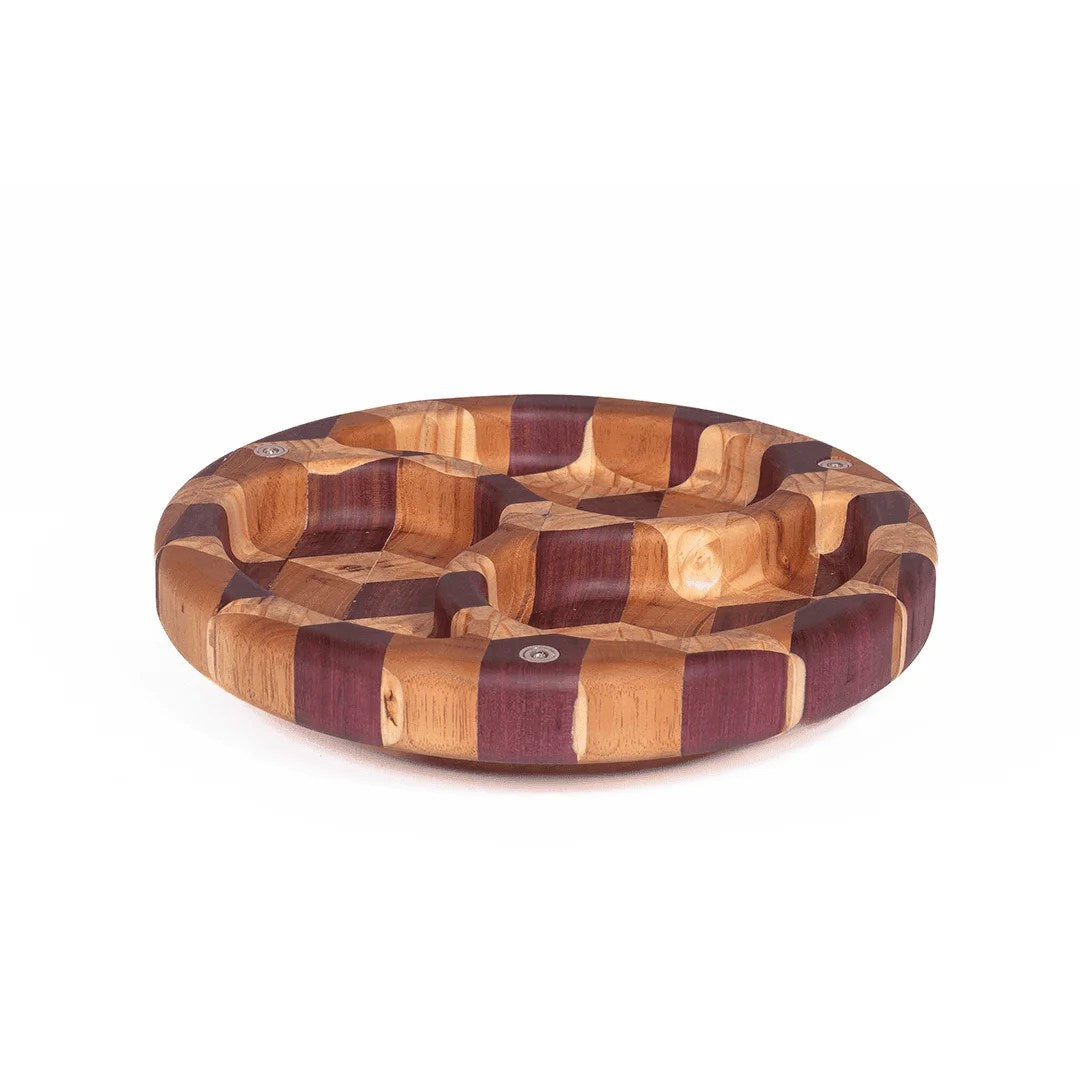 Bandeja Giratoria con Pivote de Acero Inoxidable y Tapa Removible (Diámetro 35 cm x Altura 11 cm )