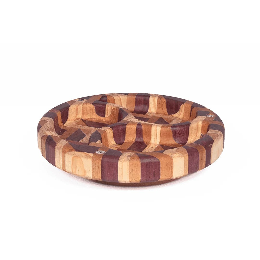 Bandeja Giratoria con Pivote de Acero Inoxidable y Tapa Removible (Diámetro 35 cm x Altura 11 cm )