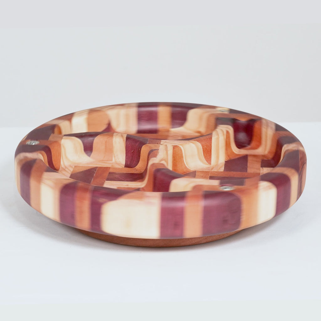 Bandeja Giratoria con Pivote de Acero Inoxidable y Tapa Removible (Diámetro 35 cm x Altura 11 cm )