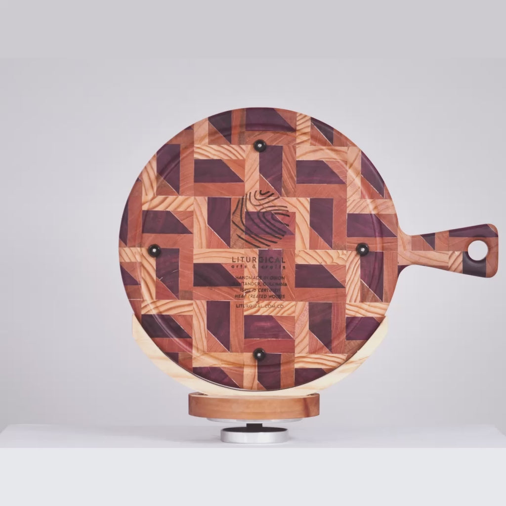 Tablas para Picar Circular con Sujetador (46 cm x 26 cm x 3cm)