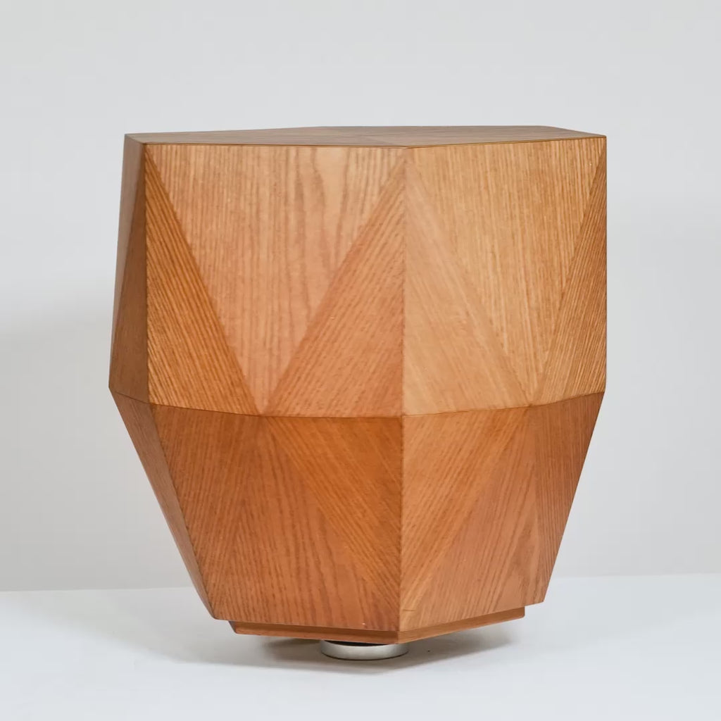 Mesa Hexagonal con Roble Natural (Diámetro: 44 cm Altura: 40 cm )