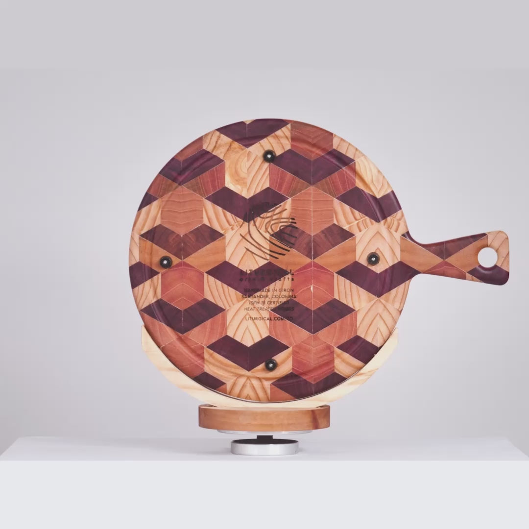 Tablas para Picar Circular con Sujetador (46 cm x 26 cm x 3cm)