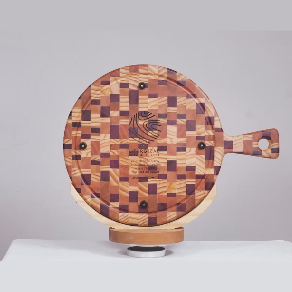 Tablas para Picar Circular con Sujetador (46 cm x 26 cm x 3cm)
