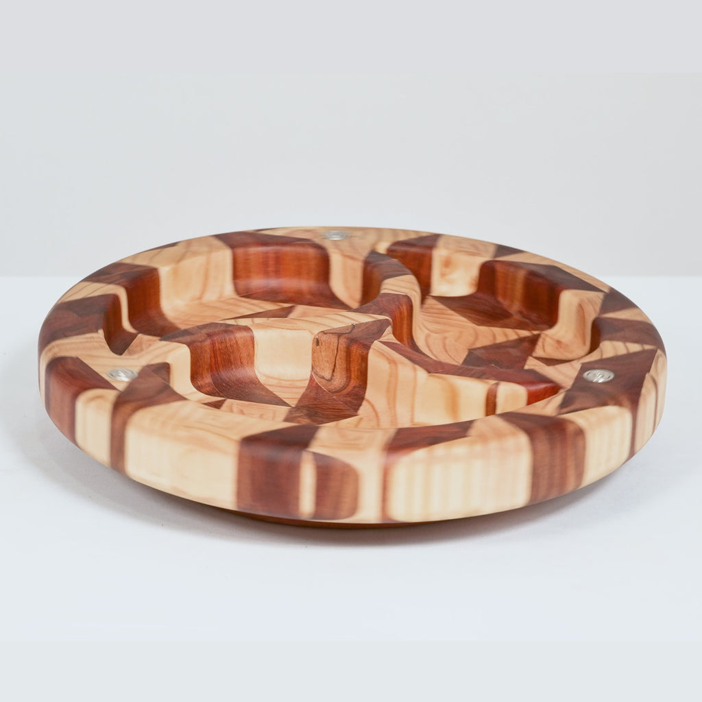 Bandeja Giratoria con Pivote de Acero Inoxidable y Tapa Removible (Diámetro 35 cm x Altura 11 cm )