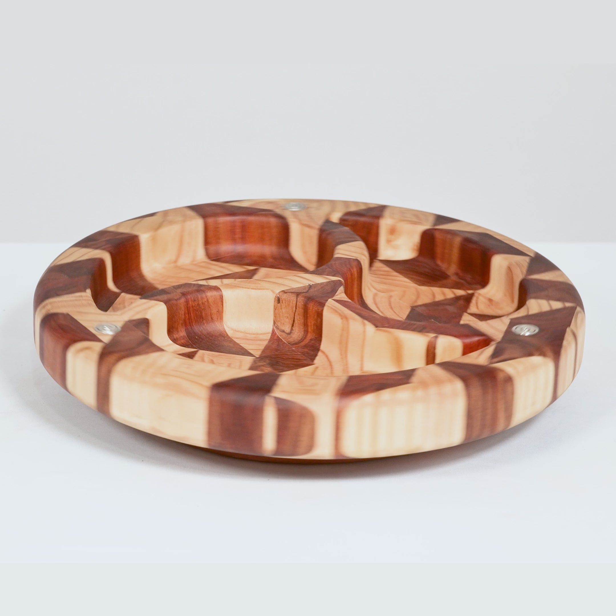 Bandeja Giratoria con Pivote de Acero Inoxidable y Tapa Removible (Diámetro 35 cm x Altura 11 cm )