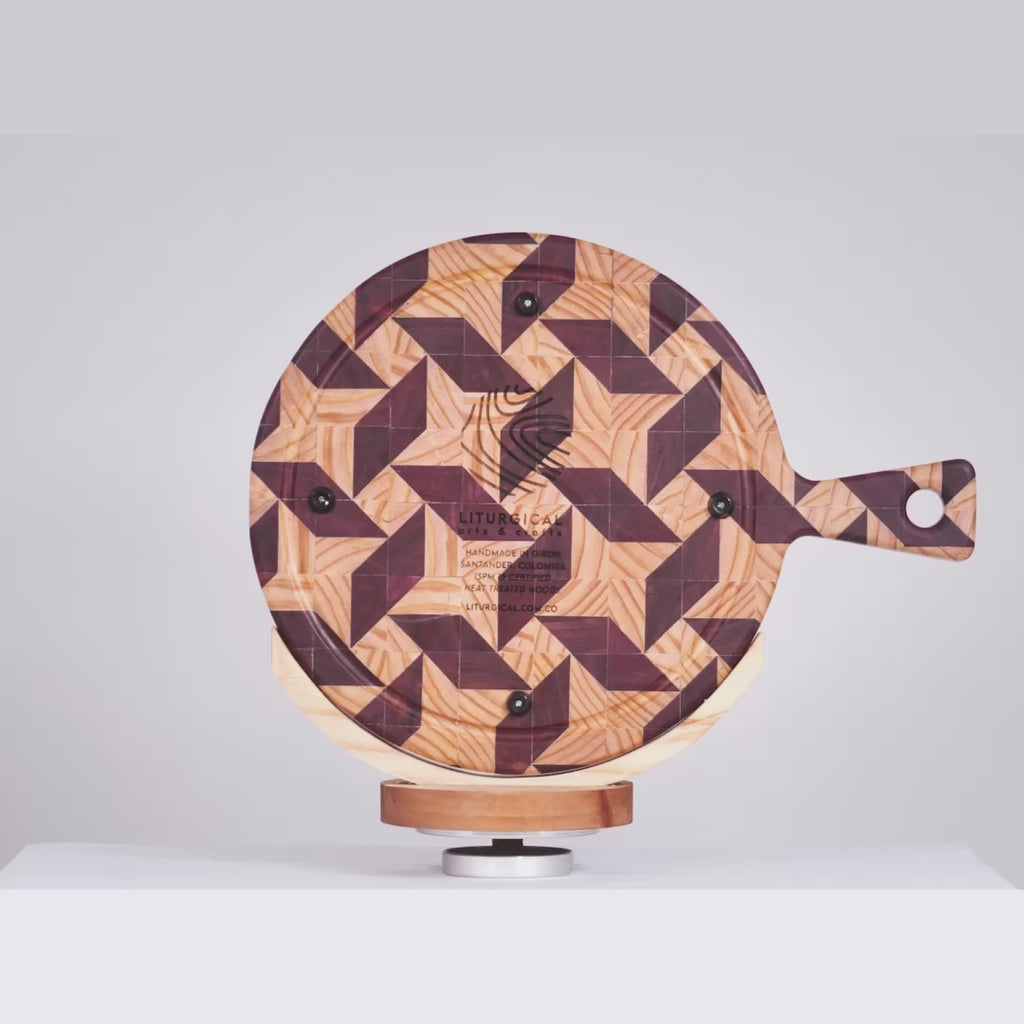 Tablas para Picar Circular con Sujetador (46 cm x 26 cm x 3cm)