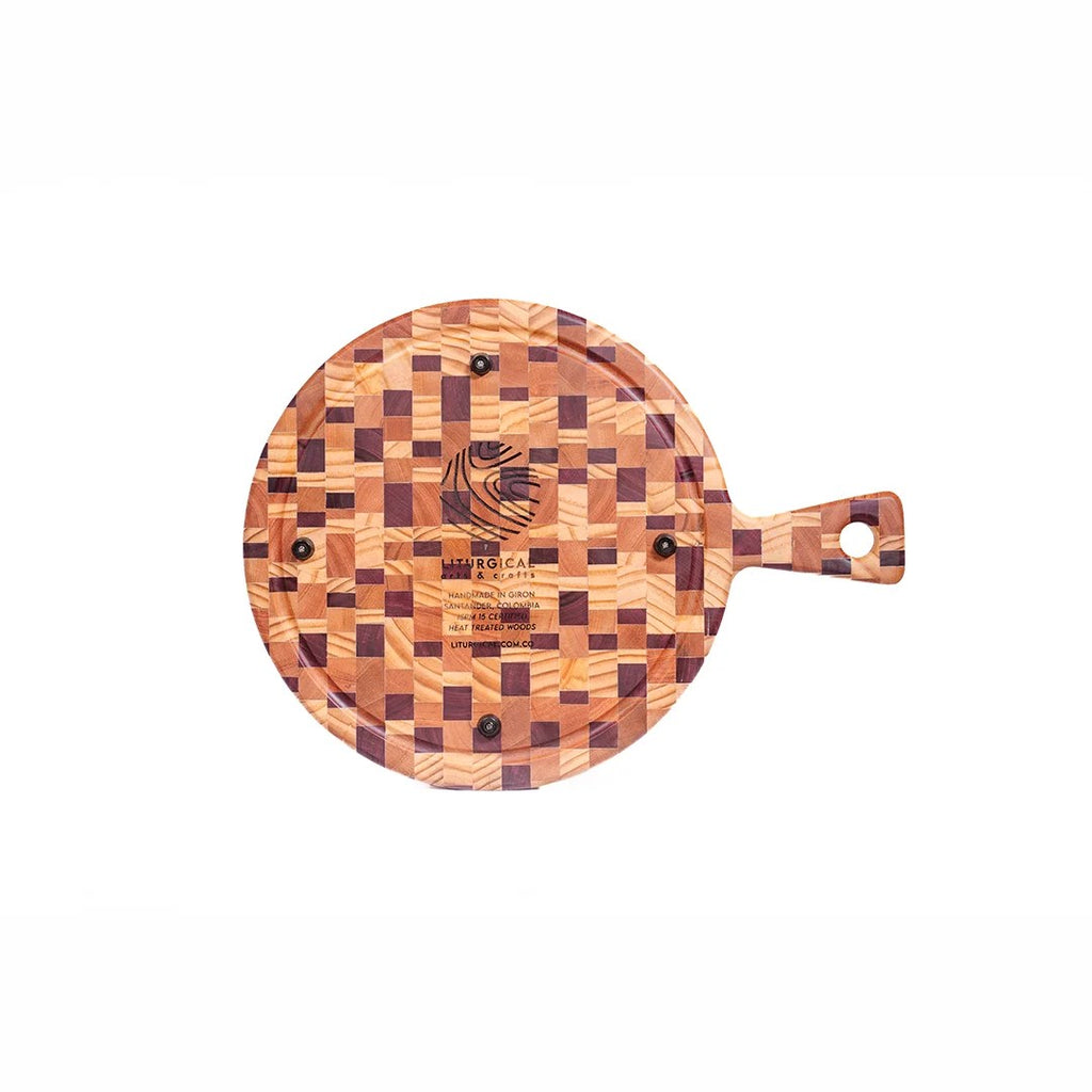 Tablas para Picar Circular con Sujetador (46 cm x 26 cm x 3cm)