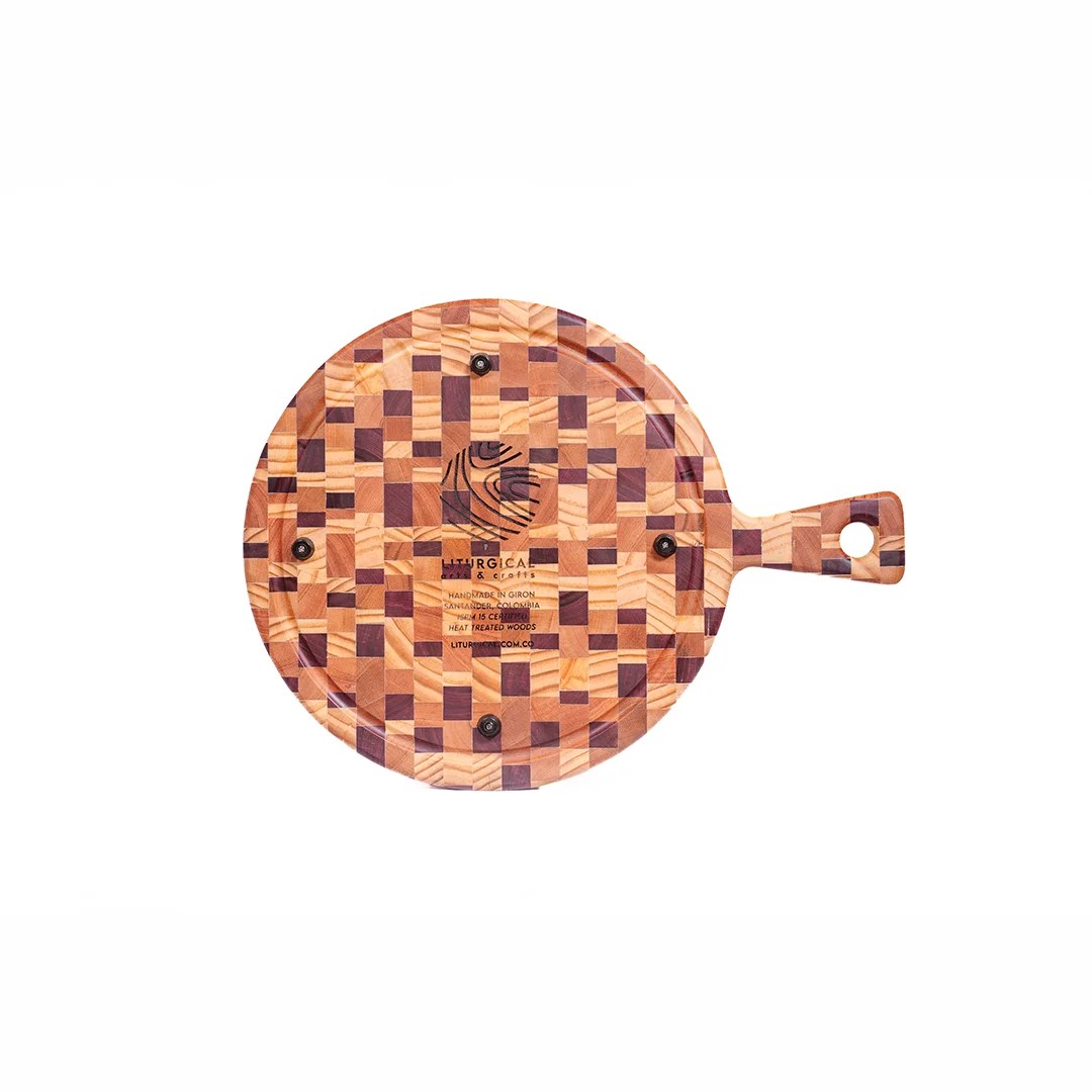 Tablas para Picar Circular con Sujetador (46 cm x 26 cm x 3cm)