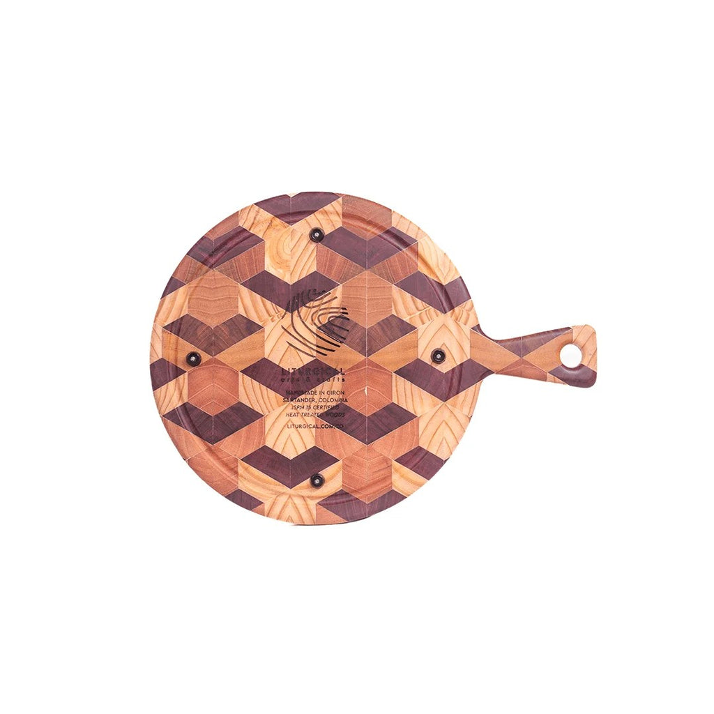 Tablas para Picar Circular con Sujetador (46 cm x 26 cm x 3cm)