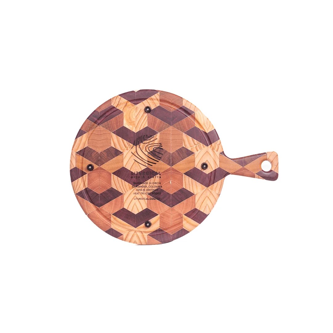 Tablas para Picar Circular con Sujetador (46 cm x 26 cm x 3cm)