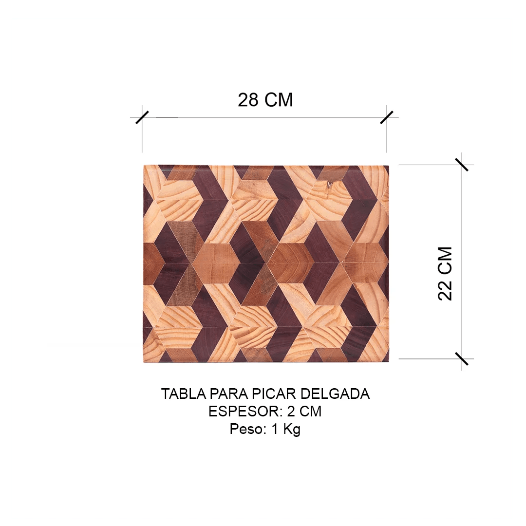 Tablas para Picar/Servir Delgadas Trabajo Liviano (28cm x 22cm x 2 cm)